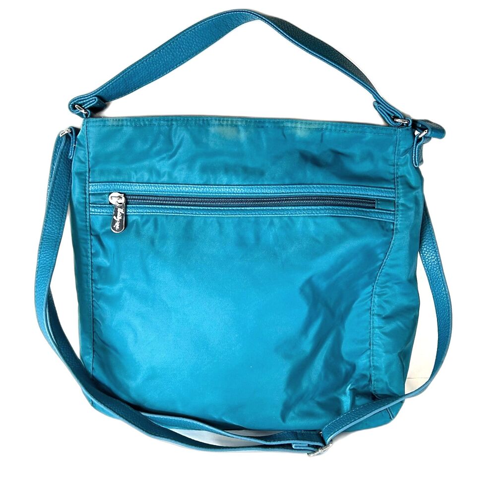 Thirty One Turquoise Blue Everything Travel Organizer Crossbody Satchel Bag